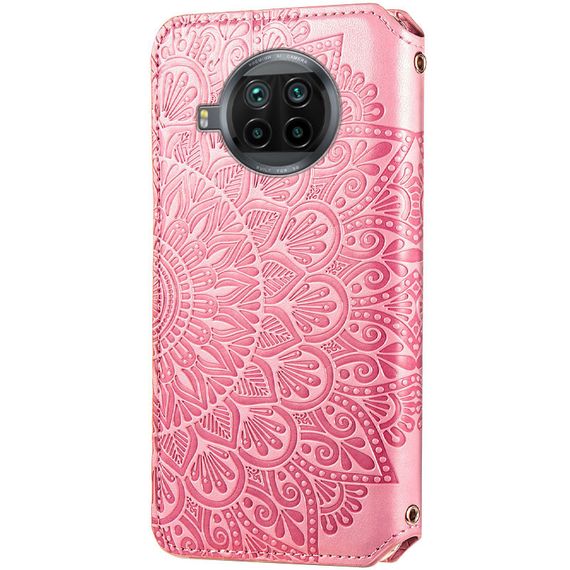 Кожаный чехол книжка GETMAN Mandala (PU) для Xiaomi Mi 10T Lite / Redmi Note 9 Pro 5G Штучна шкіра, Слот для візитки, Рожевий | Зображення 1