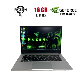 Ігровий ноутбук Б-клас Razer Blade 14 RZ09-0427 / 14" (1920x1080) IPS / AMD Ryzen 9 6900HX (8 (16) ядер по 3.3 - 4.9 GHz) / 16 GB DDR5 / 512 GB SSD NVMe / nVidia GeForce RTX 3070 Ti, 8 GB GDDR6, 256-bit / WebCam б/в