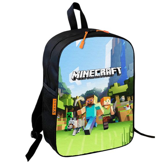 Рюкзак школьный детский 36х27см Майнкрафт Крипер "Minecraft" с принтом для мальчика (00595)