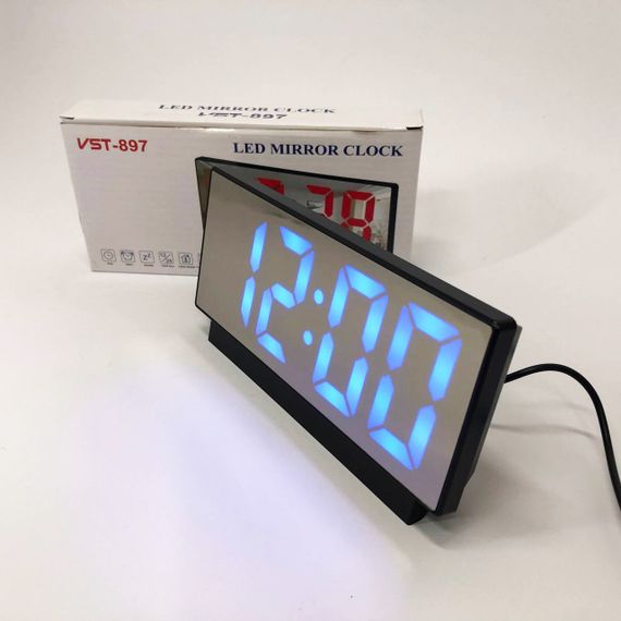 Настільний LED годинник VST-888-5, Настільний годинник з великими цифрами Стильний KU-68 | Зображення 1