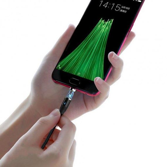 Кабель Hoco U76 Fresh magnetic charging cable for Type-C Black | Зображення 2