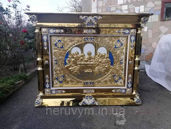 Облачення (риза) на престол із круглими іконами,  130х130см | Зображення 2