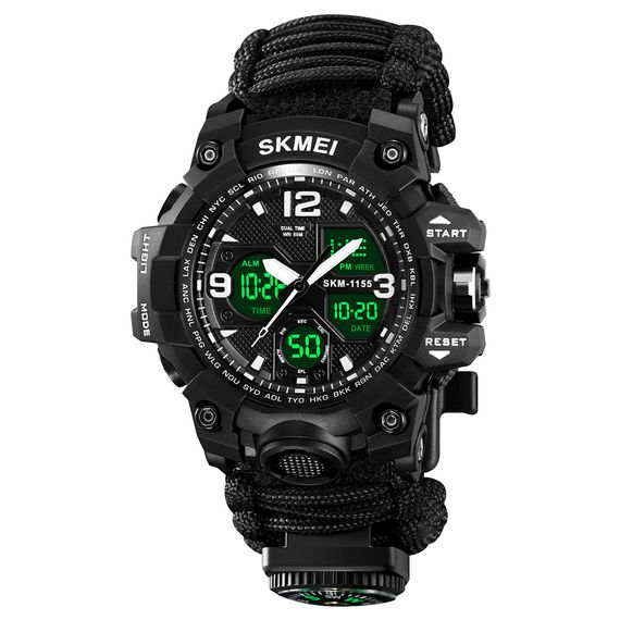 Чоловічий годинник Skmei 1155BNBK Black | Зображення 1