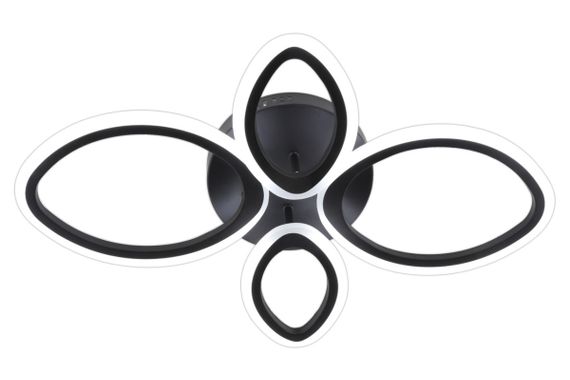 Люстра світлодіодна стельова LED світильник для квартири на стелю лед з пультом 25612 Чорний 11х40х62 см.