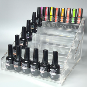 Полка для гель-лаков 7 ступеней прозрачная (small)
