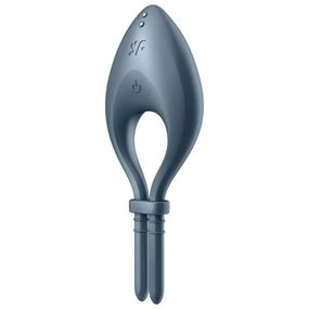 Ерекційне смарт віброкільце ласо з регулюванням розміру Satisfyer Bullseye, Темно синій