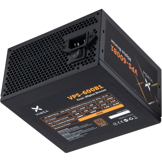 Блок живлення Vinga 600W (VPS-600B1) | Зображення 5