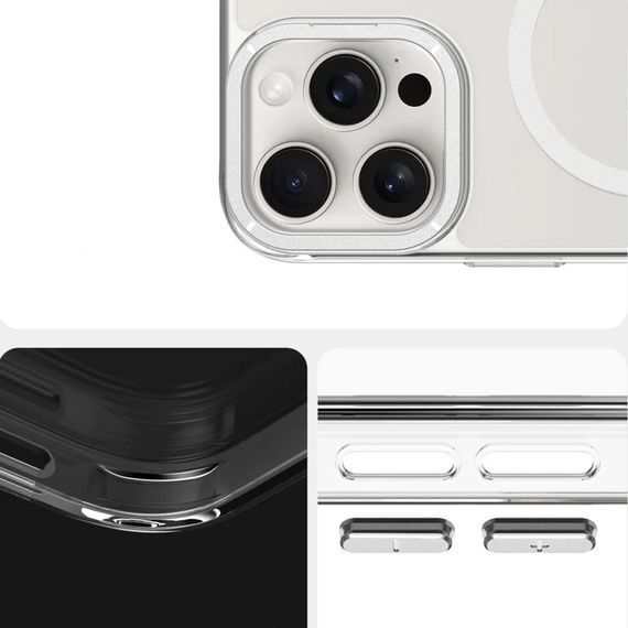 Чохол TPU Space Case Apex with Magnetic Fit для Apple iPhone 16 Pro Max (6.9") Silver | Зображення 3