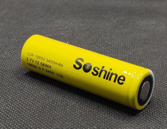Акумулятор  Soshine 18650 3,7V 3400mAh ( 1шт. )