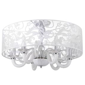 Люстра потолочная с абажуром торт E14 60W WH (BL-059S/6)