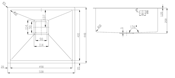 Нерж. мийка Fabiano Quadro 53 Celldecor Nano Graphite 8216.401.1528 | Зображення 2