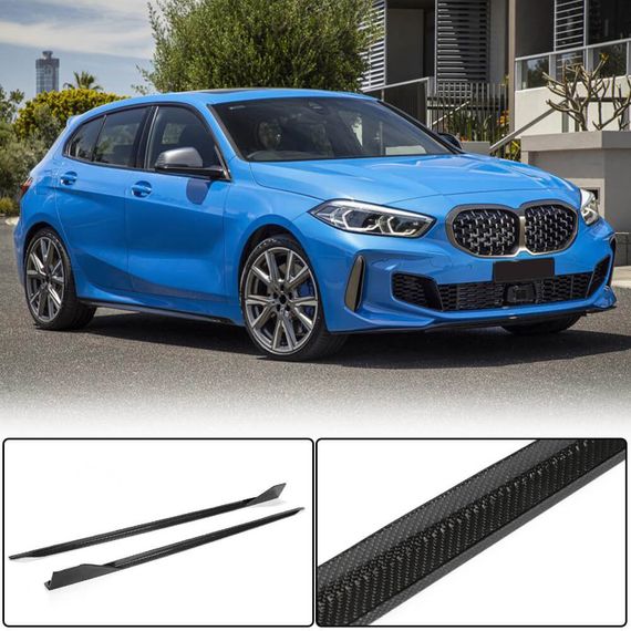 Накладки на пороги (для M-Sport, Карбон) для BMW 1 серия F40 2019-2024 гг