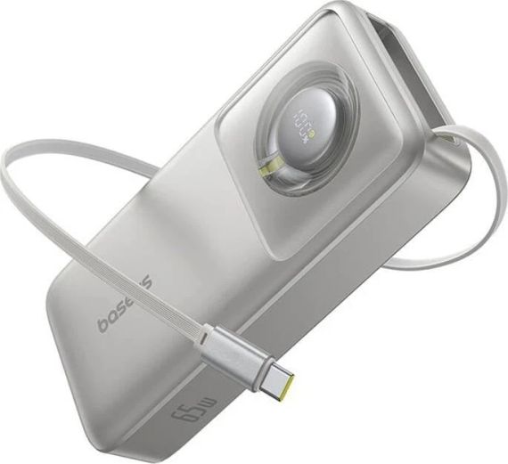 Повербанк Baseus Free2Pull 20000mAh 65W 2Type-C PD/ QC3A для макбука Lunar Gray