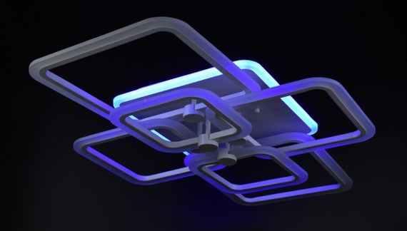 Люстра світлодіодна стельова LED світильник для квартири на стелю лед з пультом 25989 Білий 12х59х80 см. | Зображення 6