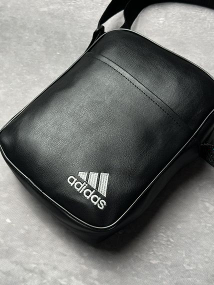 Барсетка шкір. чорна Adidas біле лого (1396237989) | Зображення 2