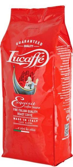 Кофе в зернах Lucaffe Exquisit 1кг Италия премиум кофе Люкафе насыщенный аромат с нотками какао