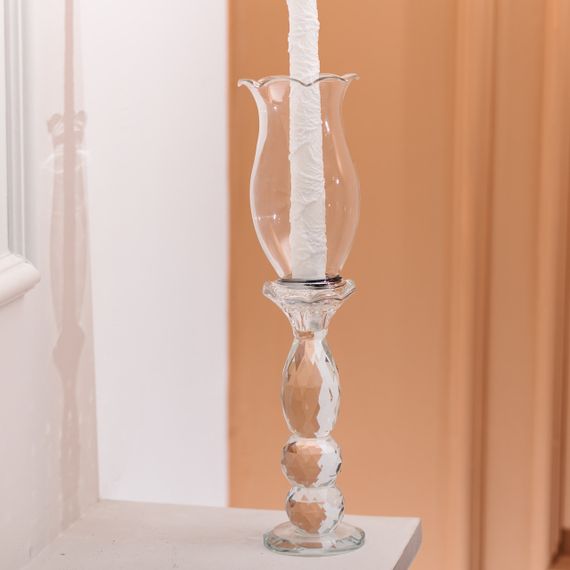 Подсвечник стеклянный 7×31.5 см подсвечник декоративный бокал на ножке HP-4-5M | Зображення 4