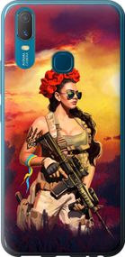 Чехол на Vivo Y11 Украинка с оружием "5316u-629-17620"