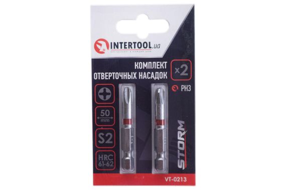 Бита Intertool - PH3 x 50 мм Storm (2 шт.) (VT-0213) | Зображення 2