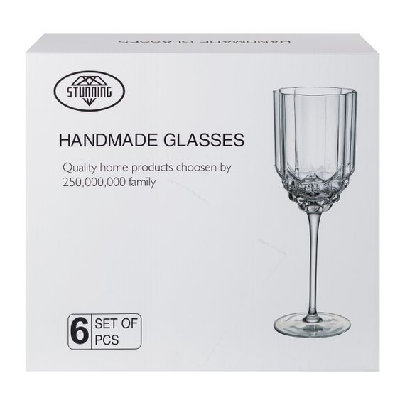 Набір з 6 високих келихів з тонкою ніжкою, 450 мл, для вина HP-16-13 | Зображення 3