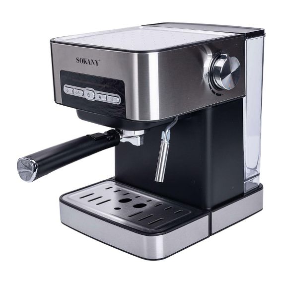 Кавоварка з трубкою для молока 1,6 л кавомашина для дому 850 Вт Sokany SK-6862 | Зображення 6