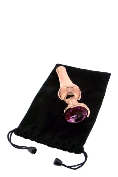 DT21826 анальна пробка конічної форми Dream Toys GLEAMING LOVE ROSE GOLD PLEASURE PLUG S Sex Aura | Зображення 4