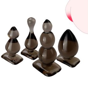 Набір анальних пробок Універсальний. Коричневий 2002