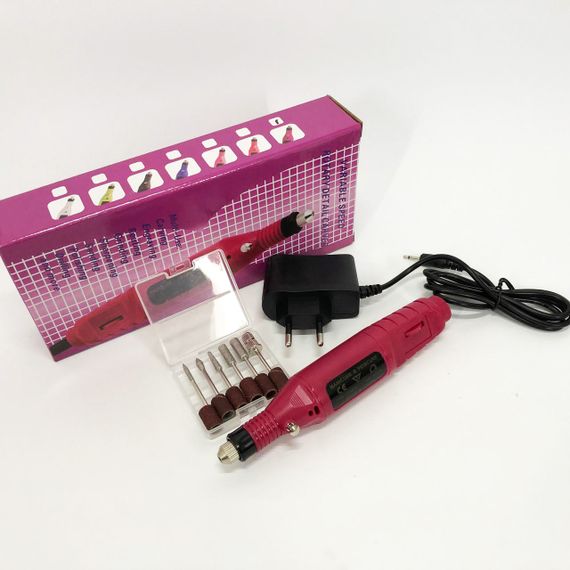 Ручний фрезер для нігтів SmartUs CBM-033 для манікюру та педикюру в домашніх умовах. XF-782 Колір: бордовий | Зображення 2