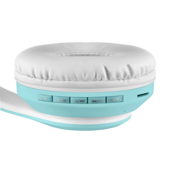 Беспроводные Bluetooth-наушники с кошачьими ушками, STN-28, Голубые / Детские наушники с подсветкой и | Зображення 7