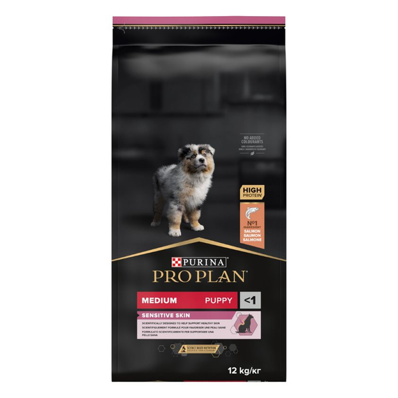 Сухий корм Purina Pro Plan Sensitive Skin для цуценят середніх порід гіпоалергенний з лососем та рисом 12 кг | Зображення 2