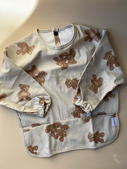 Набір дитячого силіконового посуду беж Ведмедик | Зображення 2