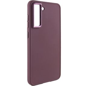 TPU чохол Bonbon Metal Style для Samsung Galaxy S21 FE Силікон, Бордовий/Plum