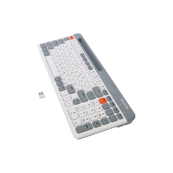 Клавіатура Maxxter KBW-02G-UA Wireless Grey (KBW-02G-UA) | Зображення 3