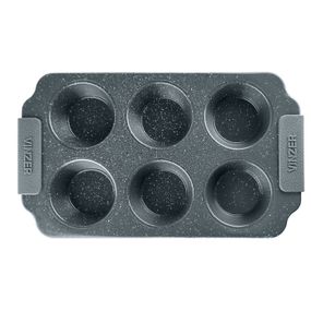 Форма для випікання маффінів прямокутна Vinzer Dolci Line 50784 3.5х17.8х30.5 см чорна