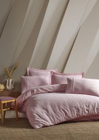Постільна білизна Saheser Stonewashed Ranforce 200 х 220 см Jasmin Pudra