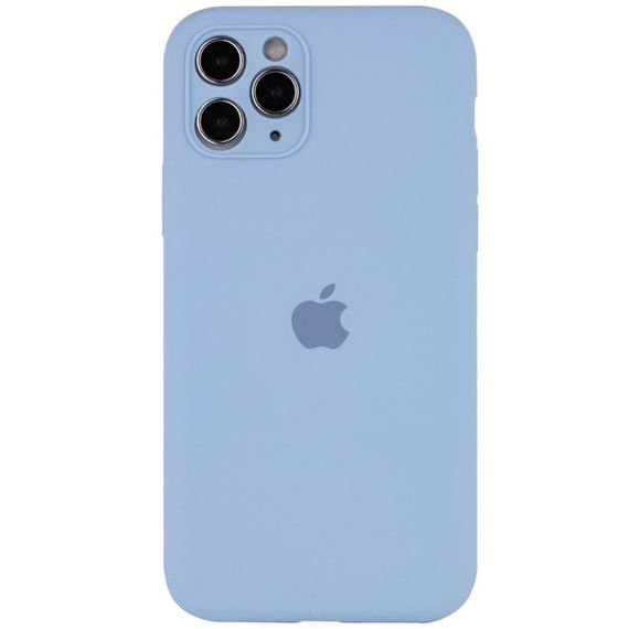 Чохол Silicone Case Full Camera Protective (AA) для Apple iPhone 12 Pro Max (6.7") Блакитний / Lilac Blue