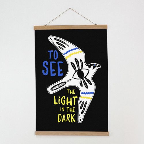 Постер тканевый на стену To see the light in tne dark 60х93 см (TPSR_22S041)