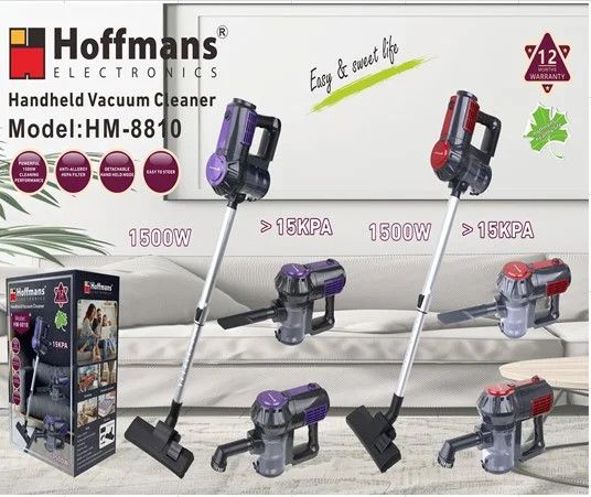 Пылесос Hoffmans HM-8810 1500 Вт • Вертикальный контейнерный пылесос 2 в 1 с HEPA-фильтром и 3 насадками | Зображення 1