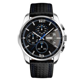 Годинник S2kmei 9106BU Silver-Black-Blue