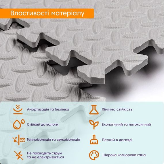 Підлогове покриття 60х60х1см Сіре (D) SW-00002569 | Зображення 3