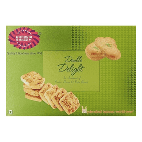 Набір веганського печива кешʼю та фісташкове  Double Delight Biscuits 400г Karachi Bakery 8908004010495