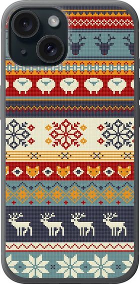 Чехол на iPhone 15 Рождественский орнамент "3303u-3075-17620"