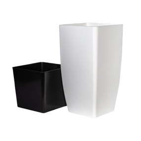Вазон Квадро 16*16*30см білий Алеана