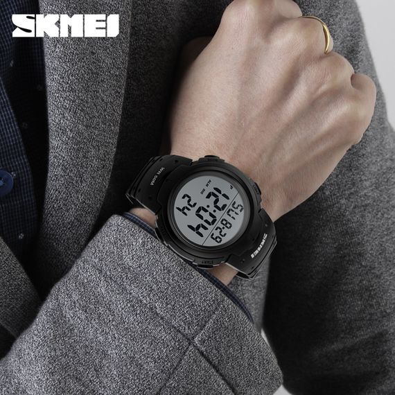 Чоловічий годинник Skmei 1068 All Black | Зображення 4