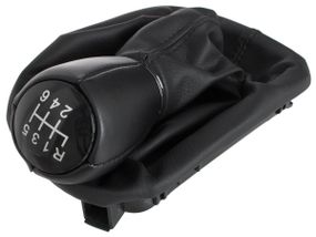 Seat Leon I 99-06 ручка переключения передач черный + чехол с рамкой 6 передач, Сеат Леон 1