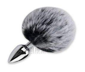 Анальна пробка з хвостом SKN-Z31 Grey ( розмір XS ) Sex Aura