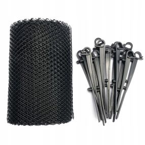 Сетка защитная для водостока от листьев 6 м х 18 см 15 крючков VOREL-69851