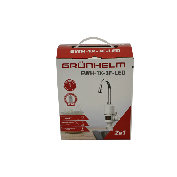 Электронагреватель проточной воды Grunhelm EWH-1X-3F-LED | Зображення 9