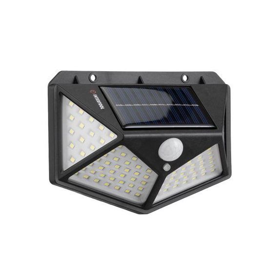 Світильник акумуляторний настінний 100 SMD, вуличний, сонячна панель, датчик руху INTERTOOL LB-0113