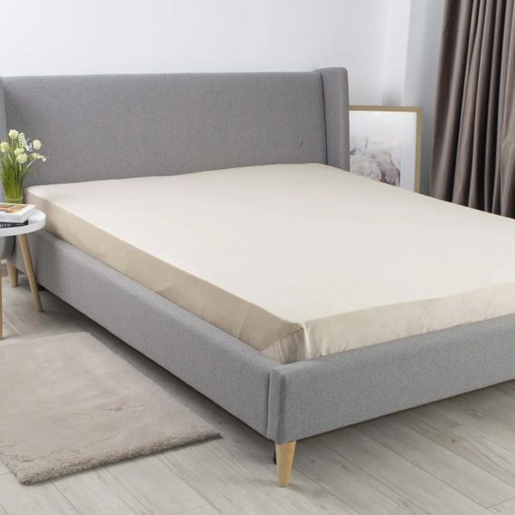 Простынь-чехол на резинке двуспальная ТЕП Velour 2-04756_35031 160х200 см бежевая | Зображення 3